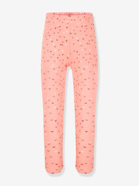 Leggings thermiques Happy Girls filles Coeurs gris chiné+rose poudré - vertbaudet enfant 