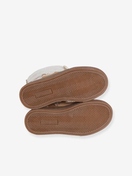 Synthetic Fur-Lined Trainers for Girls camel - vertbaudet enfant 