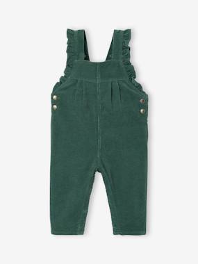 Baby-Dungarees & All-in-ones-Corduroy Dungarees with Ruffles for Babies