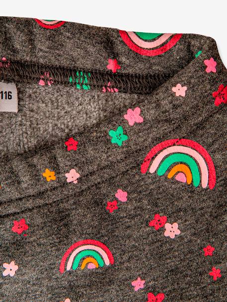 Rainbow thermal leggings for girls HAPPY GIRLS anthracite+navy blue - vertbaudet enfant 