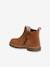 Zipped Leather Boots for Girls camel - vertbaudet enfant 