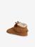 Elasticated, Lined Slippers in Soft Leather for Babies set brown - vertbaudet enfant 