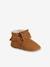 Elasticated, Lined Slippers in Soft Leather for Babies set brown - vertbaudet enfant 