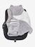 Plaid bébé à capuche en microfibre, doublé polaire GRIS - vertbaudet enfant 