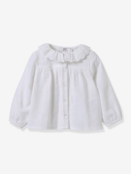 Blouse bébé en gaze de coton écru - vertbaudet enfant 
