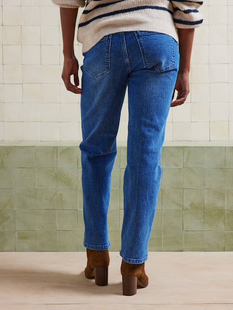 Jean de grossesse droit bandeau sans couture denim brut+denim gris+écru+stone - vertbaudet enfant 