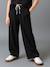 Pantalon large tailleur fille anthracite - vertbaudet enfant 