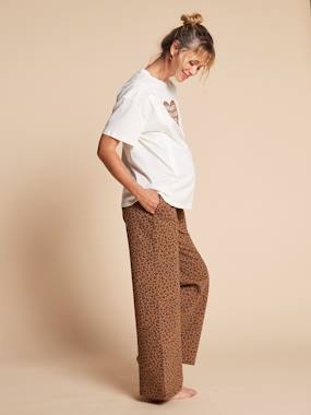 Vêtements de grossesse-Allaitement-Ensemble pyjama 2 pièces léopard grossesse et allaitement