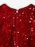 Girl's velvet and sequin dress red - vertbaudet enfant 
