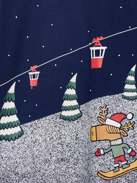 Christmas Print T-Shirt for Boys fir green+navy blue - vertbaudet enfant 