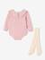Newborn Set: Knitted Romper + Tights mauve - vertbaudet enfant 