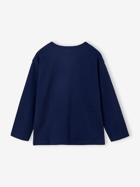 Christmas Print T-Shirt for Boys fir green+navy blue - vertbaudet enfant 