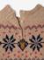 Ensemble naissance 2 pièces Noël combinaison chaussons en tricot beige chiné - vertbaudet enfant 