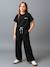 Pantalon large tailleur fille anthracite - vertbaudet enfant 