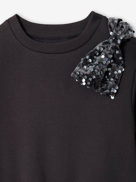 Sequinned Christmas Dress with 2-in-1 Effect, for Girls anthracite - vertbaudet enfant 