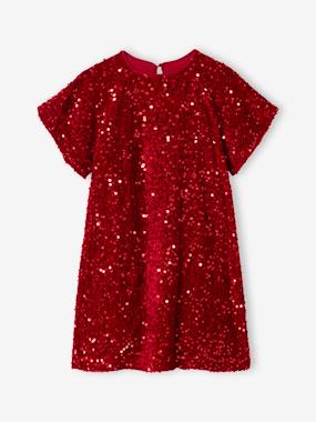 Robe fille en velours et sequins - vertbaudet enfant -Robe fille en velours et sequins
