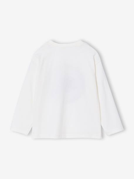 T-shirt garçon imprimé devant anthracite+écru - vertbaudet enfant 