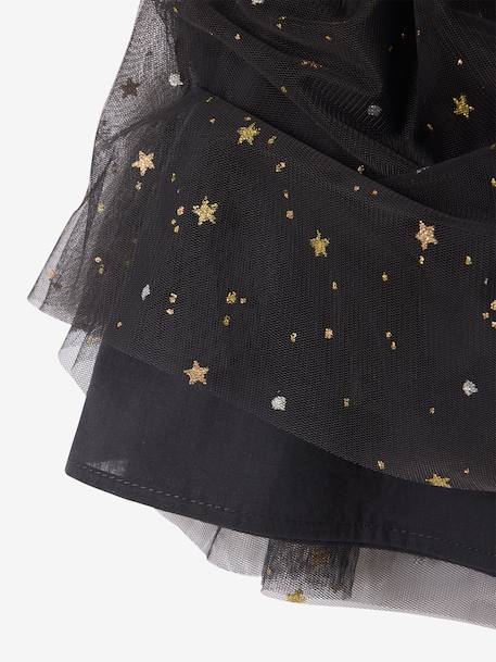 Girl's Christmas skirt in star-studded tulle anthracite - vertbaudet enfant 