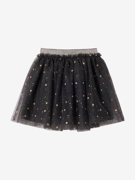 Jupe fille noël tulle étoilé anthracite - vertbaudet enfant 