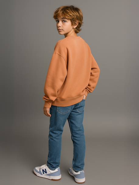 Pack of 2 Plain Long-Sleeved Sweatshirts for Boys, JONEN caramel - vertbaudet enfant 