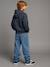 Sweat garçon à capuche oversize noir - vertbaudet enfant 