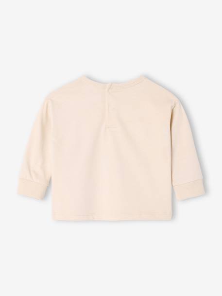 Long-sleeved t-shirt with mouse print for babies vanilla - vertbaudet enfant 