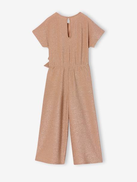 Girl's Christmas jumpsuit with fancy bow detail rosy - vertbaudet enfant 