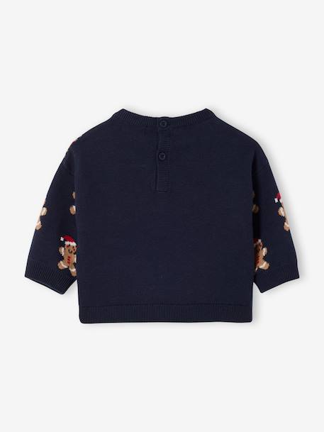 Boys' Christmas jacquard jumper navy blue - vertbaudet enfant 