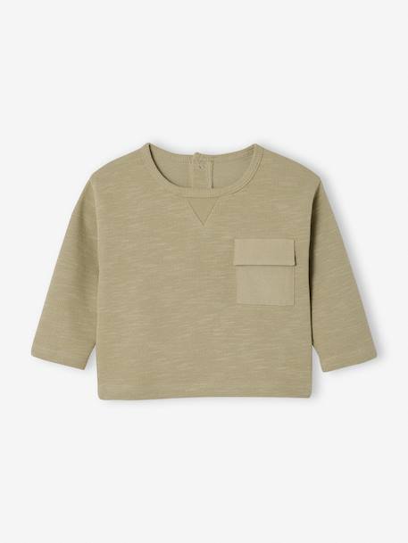 Long-sleeved baby t-shirt khaki - vertbaudet enfant 