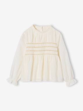 -Blouse fille noël smocks brodés