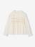 Christmas Blouse with Embroidered Smocking for Girls ecru - vertbaudet enfant 
