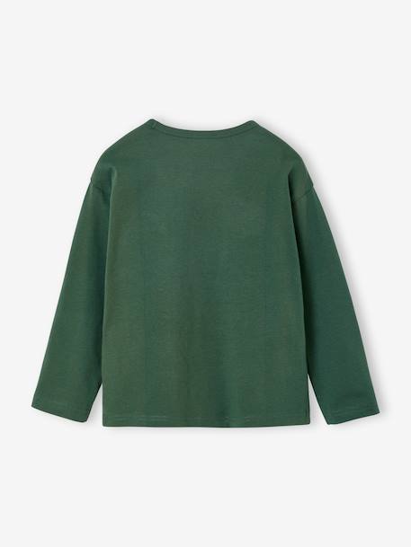 Christmas Print T-Shirt for Boys fir green+navy blue - vertbaudet enfant 
