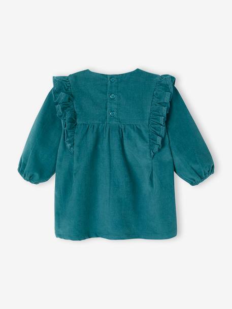 Baby dress in corduroy peacock blue - vertbaudet enfant 