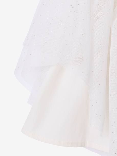Girl's Christmas dress with sequins and tulle ecru - vertbaudet enfant 