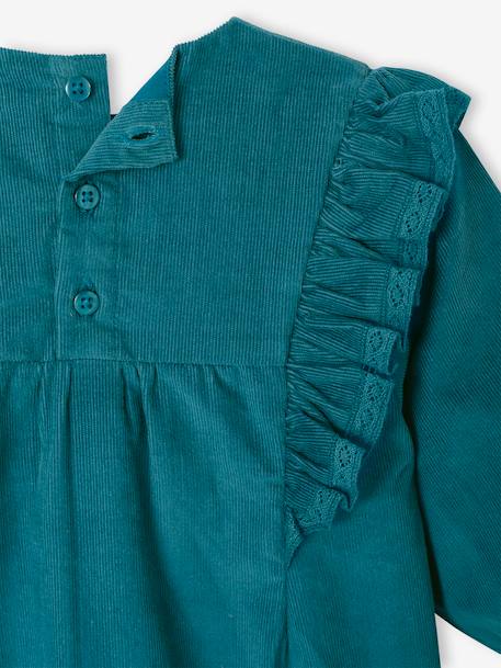 Baby dress in corduroy peacock blue - vertbaudet enfant 