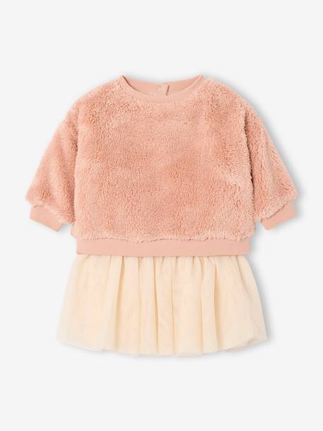 Baby sweatshirt + skirt set rosy - vertbaudet enfant 