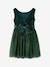 Christmas Special Dress in Velour & Sparkling Tulle for Girls emerald green+red - vertbaudet enfant 