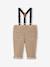 Pantalon bébé en velours avec bretelles amovibles beige - vertbaudet enfant 