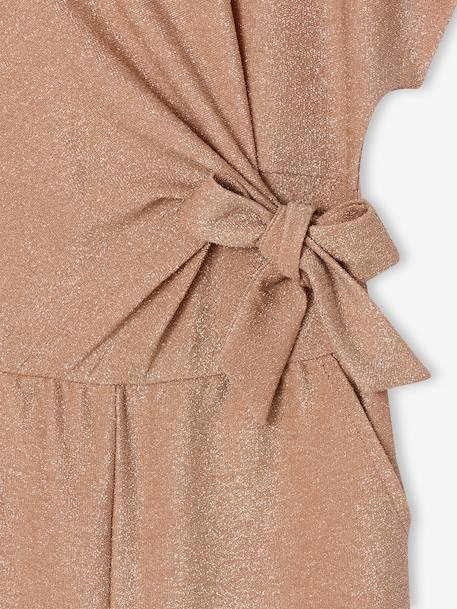 Girl's Christmas jumpsuit with fancy bow detail rosy - vertbaudet enfant 