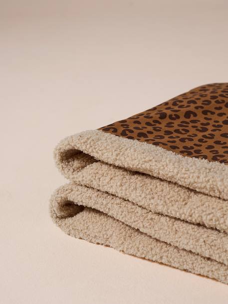 Nomadic rug/blanket for FAMILY pets printed brown+striped green - vertbaudet enfant 