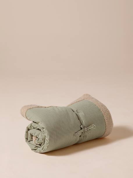 Nomadic rug/blanket for FAMILY pets printed brown+striped green - vertbaudet enfant 