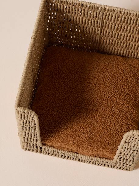 Rope cat basket in FAMILY paper beige - vertbaudet enfant 