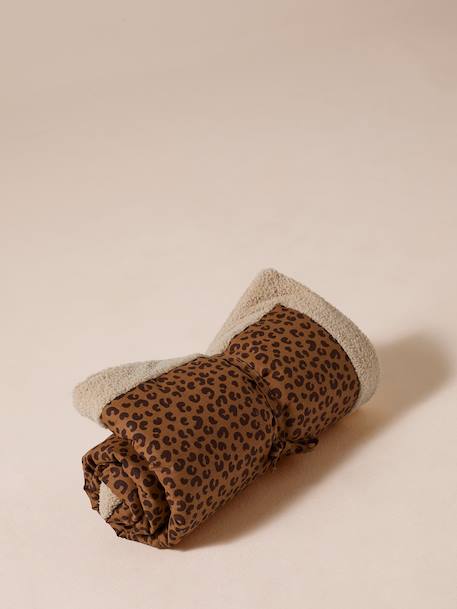 Nomadic rug/blanket for FAMILY pets printed brown+striped green - vertbaudet enfant 