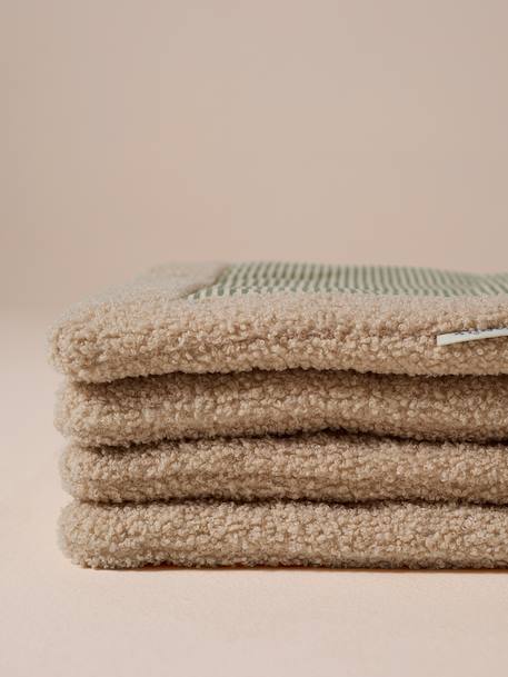 Nomadic rug/blanket for FAMILY pets printed brown+striped green - vertbaudet enfant 