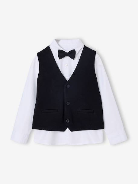 Christmas Shirt & Waistcoat Set for Boys black - vertbaudet enfant 