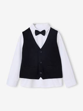 -Ensemble garçon chemise et gilet noël