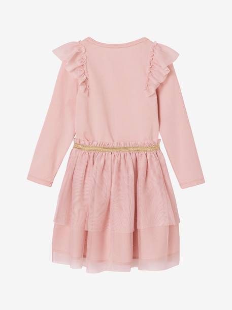 Tulle Petticoat & Frilled T-Shirt Christmas Set for Girls rosy - vertbaudet enfant 