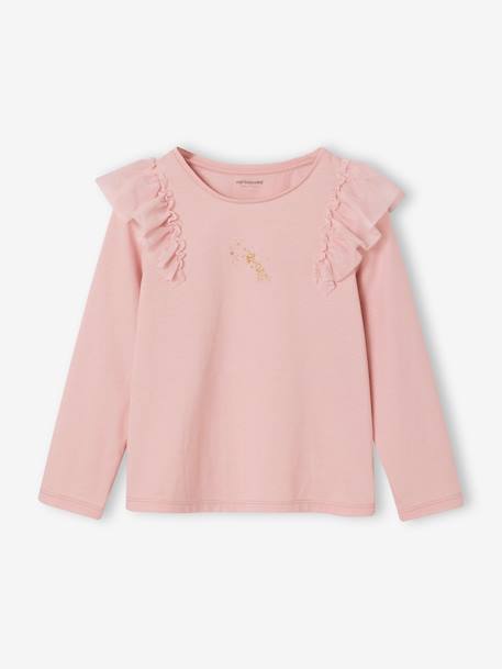 Tulle Petticoat & Frilled T-Shirt Christmas Set for Girls rosy - vertbaudet enfant 