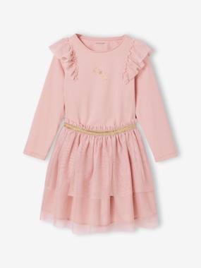 -Ensemble fille noël jupon en tulle et t-shirt à volants