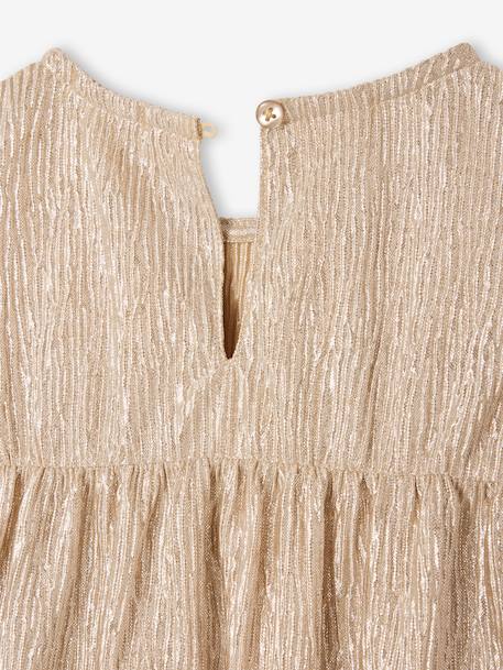 Long-Sleeved Christmas T-Shirt for Girls gold - vertbaudet enfant 